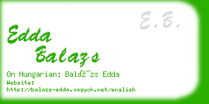 edda balazs business card